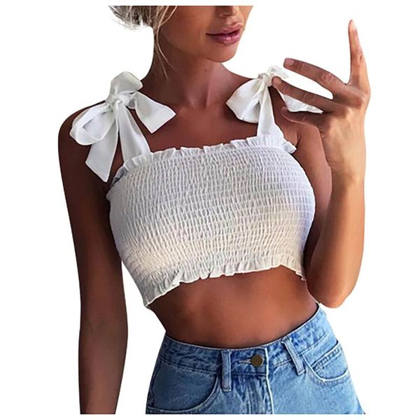 women's tanks & camis summer beach elastic bust small sling women fashion casual solid color bowknot camisole short vest hesje, White
women's tanks & camis summer beach elastic bust small sling women fashion casual solid color bowknot camisole short vest hesje, White