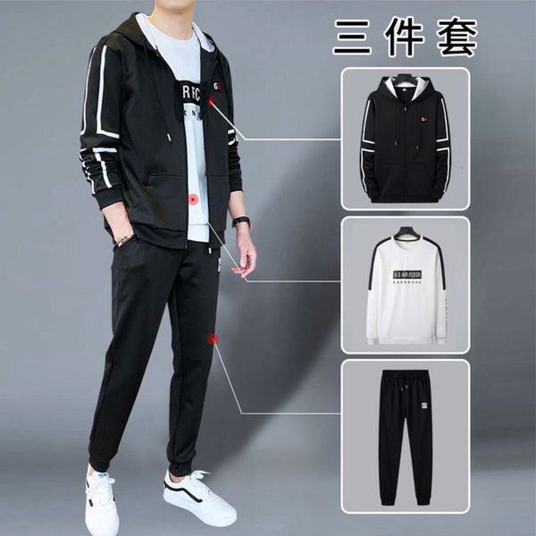 men's spring and autumn sports suit 2021 new men's loose cardigan coat leisure suit, with handsome style, Black
men's spring and autumn sports suit 2021 new men's loose cardigan coat leisure suit, with handsome style, Black