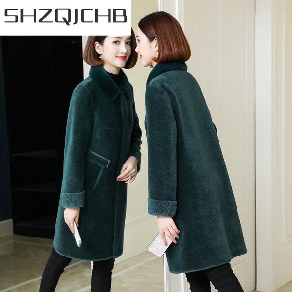 women's fur & faux shzq natural sheep shearing coat women clothes 2021 fashion real female jacket mink collar jackets hiver 518035, Black
women's fur & faux shzq natural sheep shearing coat women clothes 2021 fashion real female jacket mink collar jackets hiver 518035, Black
