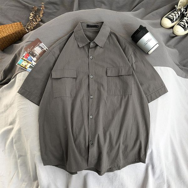 trend ins new summer / 5 short sleeve t-shirt men's simple solid color polo shirt loose and versatile top, White;black
trend ins new summer / 5 short sleeve t-shirt men's simple solid color polo shirt loose and versatile top, White;black
