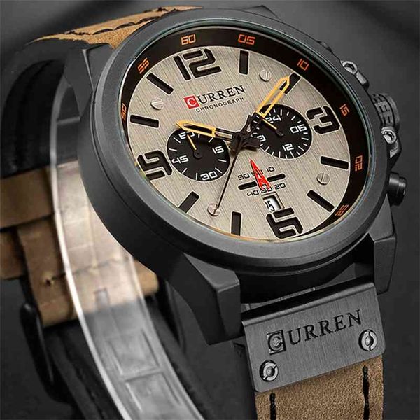 curren 8314 mens watches waterproof brand luxury chronograph date fashion casual genuine leather sport military male clock 210608, Slivery;brown
curren 8314 mens watches waterproof brand luxury chronograph date fashion casual genuine leather sport military male clock 210608, Slivery;brown