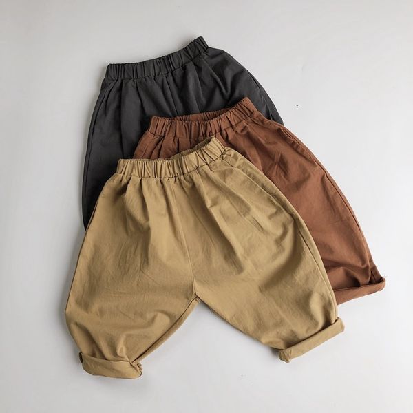 trousers 2021 spring new koreanchildren artistic pure cotton woven trouser baggy pants, Blue 
trousers 2021 spring new koreanchildren artistic pure cotton woven trouser baggy pants, Blue