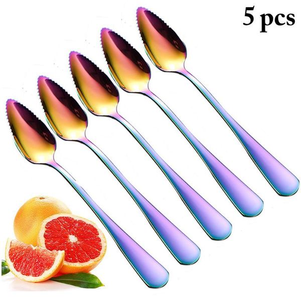 spoons 5pcs thick smooth stainless steel grapefruit spoon dessert salad dinnerware fruit kitchen gadget cooking tools
spoons 5pcs thick smooth stainless steel grapefruit spoon dessert salad dinnerware fruit kitchen gadget cooking tools