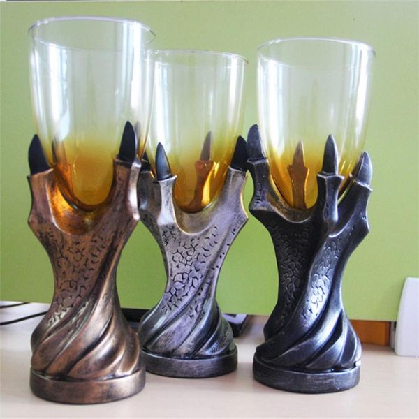 mugs glass whiskey brandy wine beer juice cup dragon claw goblet, creative 3d medieval gothic goblet viking drinking 
mugs glass whiskey brandy wine beer juice cup dragon claw goblet, creative 3d medieval gothic goblet viking drinking