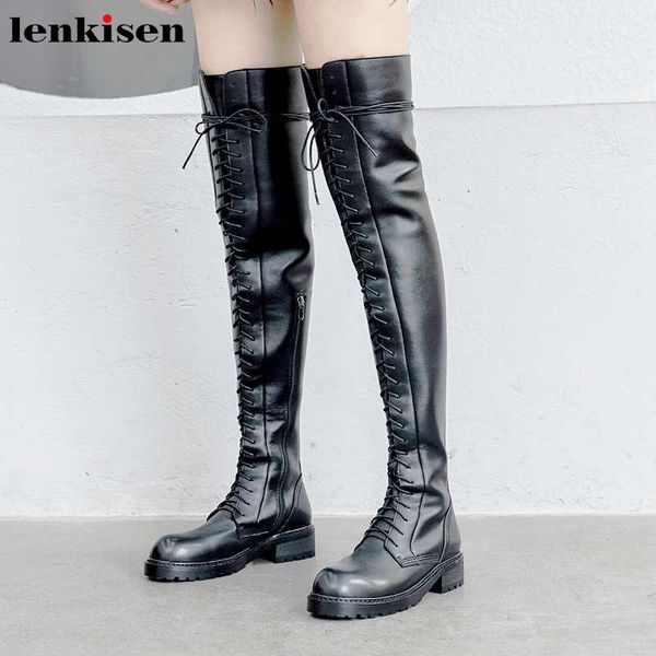 boots lenkisen mature fashion cow leather leisure lace up shoes zip round toe med heels winter keep warm women over-the-knee l16, Black
boots lenkisen mature fashion cow leather leisure lace up shoes zip round toe med heels winter keep warm women over-the-knee l16, Black