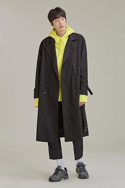 men's trench coats spring and autumn casual wear versatile double row button long knee belt coat windbreaker loose large size, Tan;black
men's trench coats spring and autumn casual wear versatile double row button long knee belt coat windbreaker loose large size, Tan;black