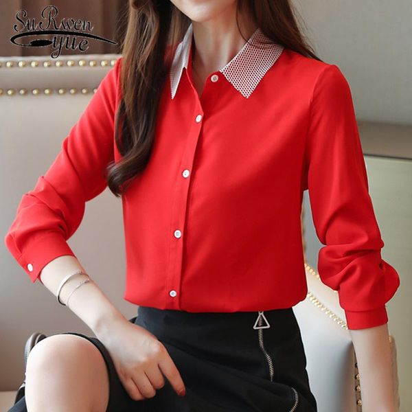 women's blouses & shirts autumn women office lady solid red chiffon cardigan button bottom 5977 50, White
women's blouses & shirts autumn women office lady solid red chiffon cardigan button bottom 5977 50, White