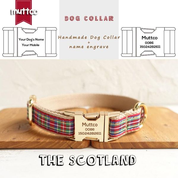 dog collars & leashes muttco engraved with personalized name retailing british style collar the scotland plaid 5 sizes udc012j
dog collars & leashes muttco engraved with personalized name retailing british style collar the scotland plaid 5 sizes udc012j