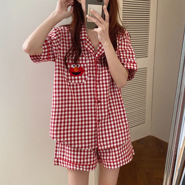 cute cartoon plaid homewear mujer lapel summer sleepwear sleeping +shorts pijama elegant girl lovely outerwear clothes s1008, Black;red
cute cartoon plaid homewear mujer lapel summer sleepwear sleeping +shorts pijama elegant girl lovely outerwear clothes s1008, Black;red