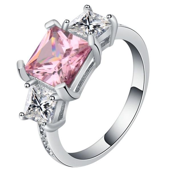 wedding rings pink crystal cubic zircon women ring princess band female finger engagement party, Slivery;golden
wedding rings pink crystal cubic zircon women ring princess band female finger engagement party, Slivery;golden