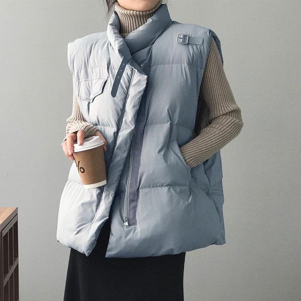 women's vests winter women warm solid stand collar vest waistcoat windproof lightweight gilet female duck down coat sleeveless korean, Black;white
women's vests winter women warm solid stand collar vest waistcoat windproof lightweight gilet female duck down coat sleeveless korean, Black;white