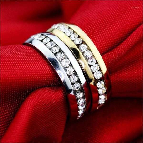 cluster rings kuziduocai fashion jewelry dazzling zircon stainless steel wedding for women men gifts anillo anel bague punk r-456, Golden;silver
cluster rings kuziduocai fashion jewelry dazzling zircon stainless steel wedding for women men gifts anillo anel bague punk r-456, Golden;silver