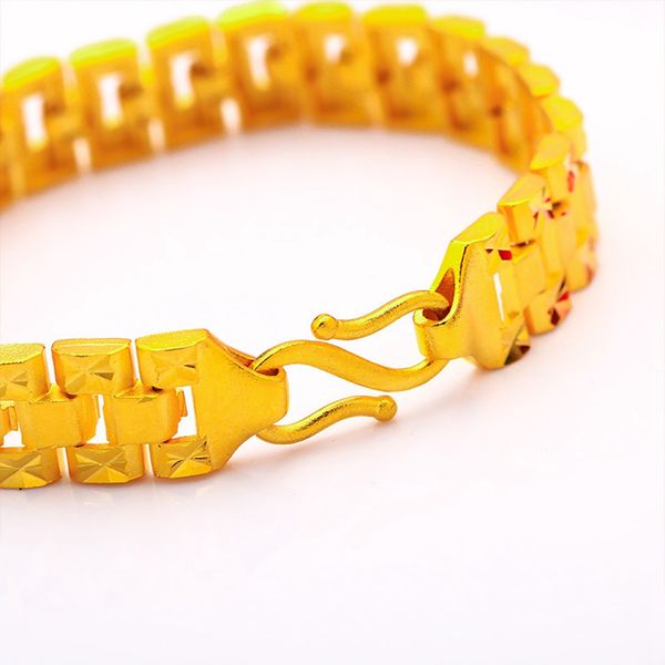 12mm women men wrist chain bracelet 18k yellow gold filled solid classic carved jewelry gift, Black
12mm women men wrist chain bracelet 18k yellow gold filled solid classic carved jewelry gift, Black