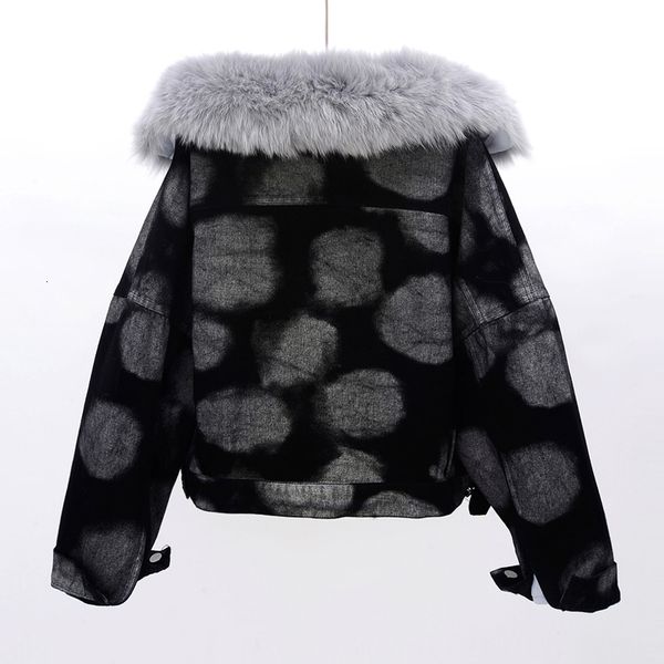 fox collar rabbit fur liner denim coat women winter loose thick warm black tie dye jeans jacket short outwear female o2xh, Black;brown
fox collar rabbit fur liner denim coat women winter loose thick warm black tie dye jeans jacket short outwear female o2xh, Black;brown