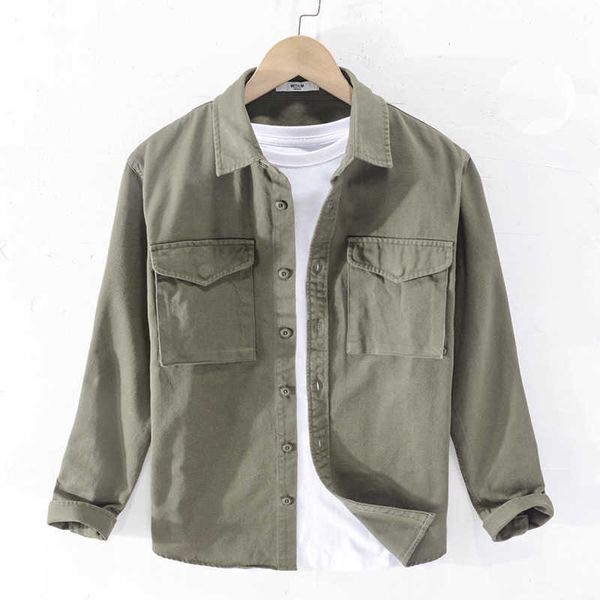color solid work shirt men's coat casual loose autumn long sleeve fashion outdoor top, White;black
color solid work shirt men's coat casual loose autumn long sleeve fashion outdoor top, White;black