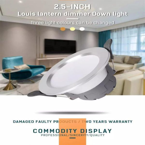 12pcs high qulity 2.5 inch 5w spotlight led tri-color dimming downlight high-grade silver gray downlight
12pcs high qulity 2.5 inch 5w spotlight led tri-color dimming downlight high-grade silver gray downlight