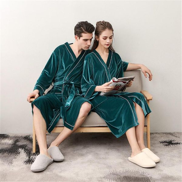 women's sleepwear robe winter autumn velvet women nightgown solid color pajamas man homewear bathrobe casual couple, Black;red
women's sleepwear robe winter autumn velvet women nightgown solid color pajamas man homewear bathrobe casual couple, Black;red