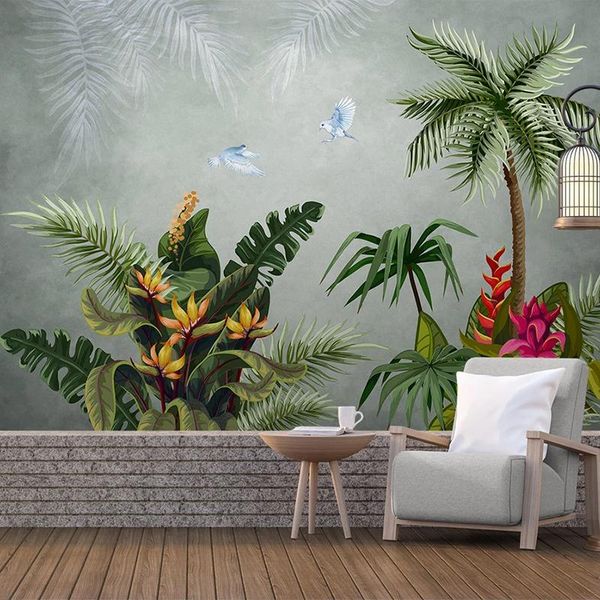 wallpapers custom po wallpaper for walls 3 d european style tropical plant leaf flowers birds mural living room bedroom wall painting
wallpapers custom po wallpaper for walls 3 d european style tropical plant leaf flowers birds mural living room bedroom wall painting