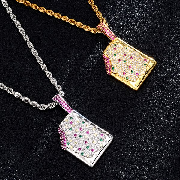 fashion hip hop bling cz ice cream iced out cubic zircon necklaces pendants jewelry charm collier rapper punk party gifts for women and men, Silver
fashion hip hop bling cz ice cream iced out cubic zircon necklaces pendants jewelry charm collier rapper punk party gifts for women and men, Silver
