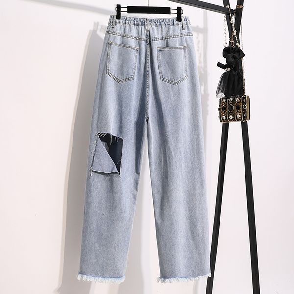 scratched female loose right cut rotten upper-waisted plus size s-5xl legs mop pants boyfriend big jeans cukh, Blue
scratched female loose right cut rotten upper-waisted plus size s-5xl legs mop pants boyfriend big jeans cukh, Blue