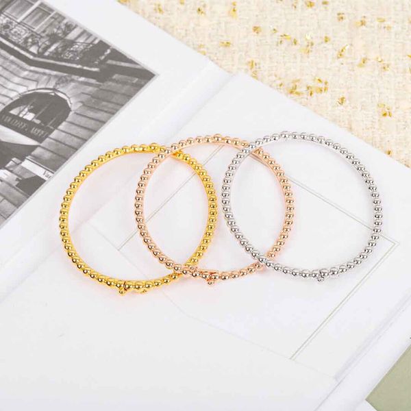 2022 luxury quality charm bangle punk band bracelet in three colors plated beads design open clasp for women wedding jewelry gift have box s, Black
2022 luxury quality charm bangle punk band bracelet in three colors plated beads design open clasp for women wedding jewelry gift have box s, Black