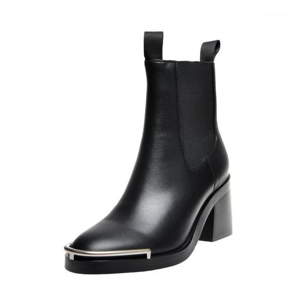 boots salu 2021 genuine leather ankle high heel for women round toe autumn winter fashion dress office shoes female1, Black
boots salu 2021 genuine leather ankle high heel for women round toe autumn winter fashion dress office shoes female1, Black