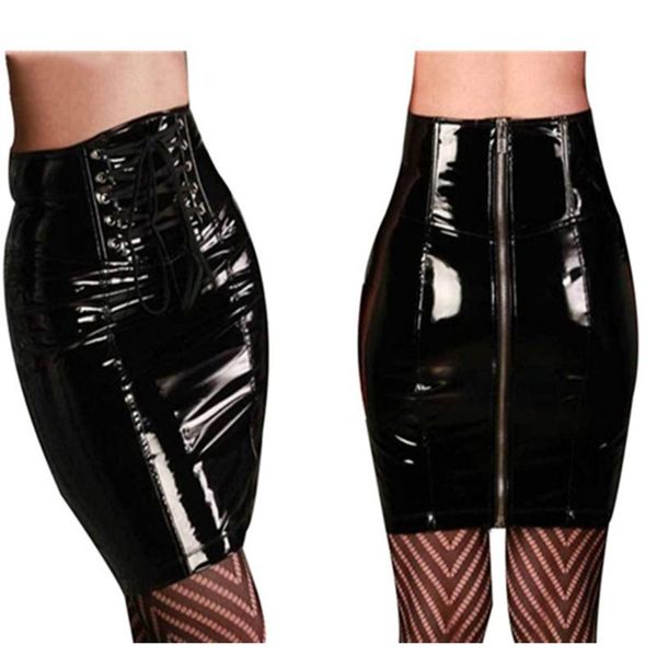 skirts s- black zipper faux leather skirt women slim high waist straight pvc vinyl latex bondage clubwear clothes
skirts s- black zipper faux leather skirt women slim high waist straight pvc vinyl latex bondage clubwear clothes