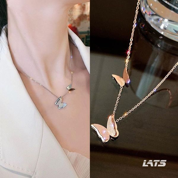 pendant necklaces luxury titanium steel butterfly for women non-fading frosted gold silver color chain choker necklace fashion jewelry
pendant necklaces luxury titanium steel butterfly for women non-fading frosted gold silver color chain choker necklace fashion jewelry