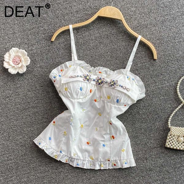 deat women sling ruffles diamond t-shirt solid color slash neck sleeveless temperament fashion spring summer 11d1407 210709, White
deat women sling ruffles diamond t-shirt solid color slash neck sleeveless temperament fashion spring summer 11d1407 210709, White