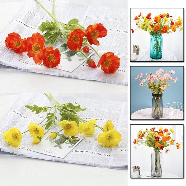decorative flowers & wreaths high-end simulation 3 heads of poppies flower holiday home living room garden wedding decoration artificial fak
decorative flowers & wreaths high-end simulation 3 heads of poppies flower holiday home living room garden wedding decoration artificial fak
