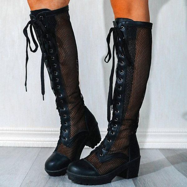 boots gigifox 2021 plus size 48 mesh shoelaces and zipper chunky heels summer platform women shoes knee high, Black
boots gigifox 2021 plus size 48 mesh shoelaces and zipper chunky heels summer platform women shoes knee high, Black