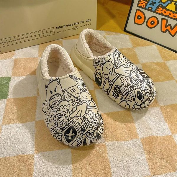 slippers women's hand-painted doll plush male cotton shoes 2021 winter outdoor home ladies warm, Black
slippers women's hand-painted doll plush male cotton shoes 2021 winter outdoor home ladies warm, Black