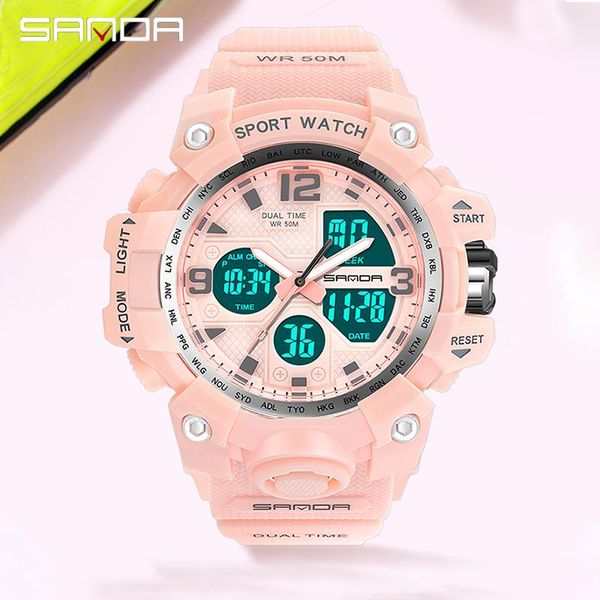 wristwatches sanda fashion casual sports women's watches multifunction waterproof watch digital wristwatch clock relogio feminino, Slivery;brown
wristwatches sanda fashion casual sports women's watches multifunction waterproof watch digital wristwatch clock relogio feminino, Slivery;brown
