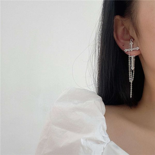 cool black wind exaggeration full diamond sword tassel chain earrings punk trend bouncing di cross personalized
cool black wind exaggeration full diamond sword tassel chain earrings punk trend bouncing di cross personalized