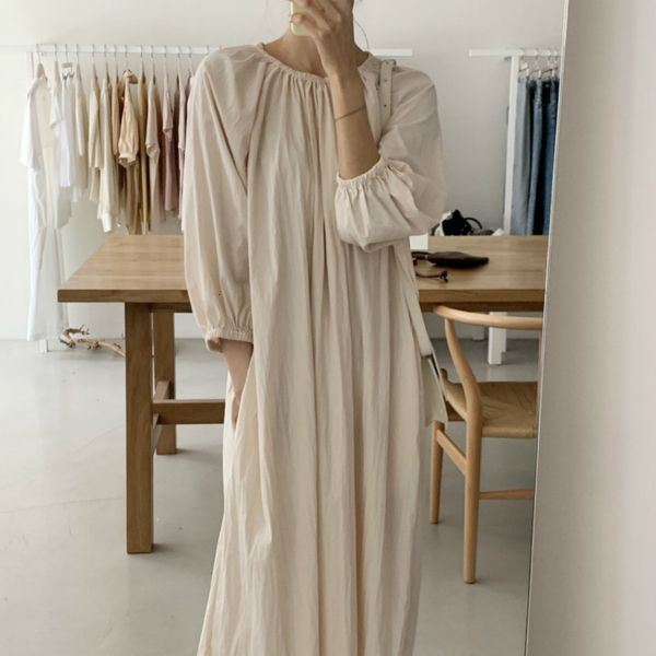 casual dresses women autumn beige loose long brief folds dress three quarter sleeve pullover midi elastic round neckline hlrh, Black;gray
casual dresses women autumn beige loose long brief folds dress three quarter sleeve pullover midi elastic round neckline hlrh, Black;gray
