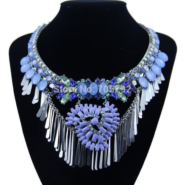new fashion exaggerated blue tassel crystal pendant necklaces & pendants choker statement necklace, Golden;silver
new fashion exaggerated blue tassel crystal pendant necklaces & pendants choker statement necklace, Golden;silver