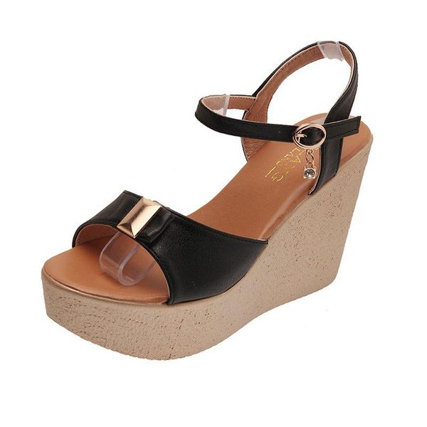 sandals fashion women summer shoes buckle strap leisure platform wedges high heels 11cm d136, Black
sandals fashion women summer shoes buckle strap leisure platform wedges high heels 11cm d136, Black
