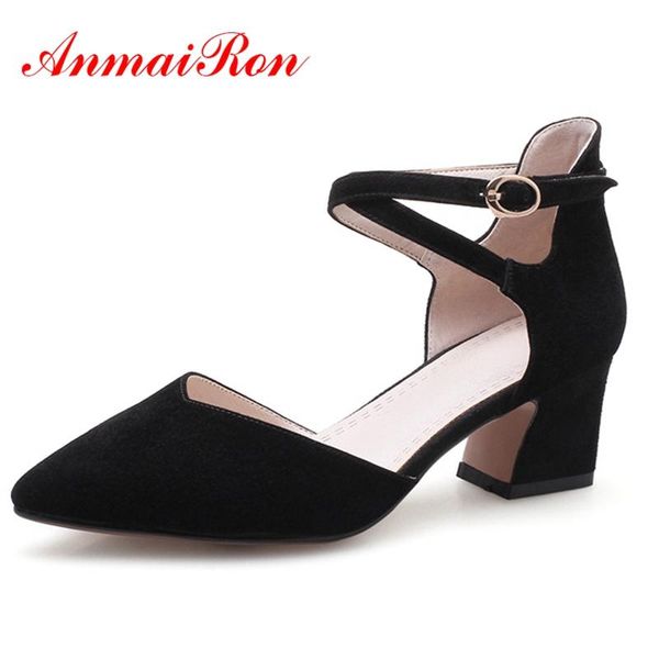 dress shoes anmairon flock women pumps ankle strap high heel pointed toe dancing party ladies heels cr206, Black
dress shoes anmairon flock women pumps ankle strap high heel pointed toe dancing party ladies heels cr206, Black