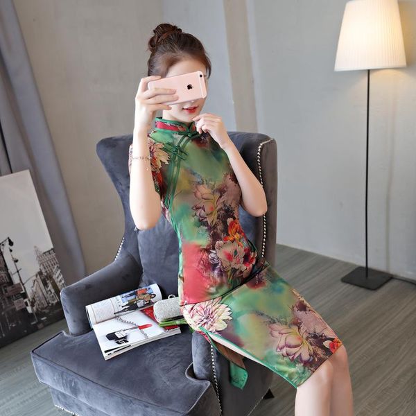 ethnic clothing 2021 fashion cheongsam dress traditional vintage chinese women satin short sleeve slim party qipao -xxxl, Red
ethnic clothing 2021 fashion cheongsam dress traditional vintage chinese women satin short sleeve slim party qipao -xxxl, Red