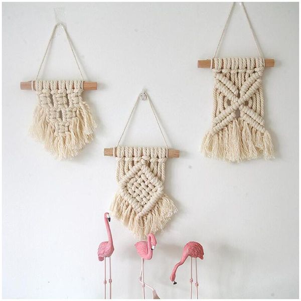 tapestries 3pcs mini macrame wall hanging cute holiday ornaments handmade gift boho art woven decor for nursery apartment living room
tapestries 3pcs mini macrame wall hanging cute holiday ornaments handmade gift boho art woven decor for nursery apartment living room