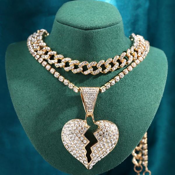 chains cuban chain multilayer heart hollow pendant necklace miami rhinestone tennis necklaces for women luxury fashion jewelry, Silver
chains cuban chain multilayer heart hollow pendant necklace miami rhinestone tennis necklaces for women luxury fashion jewelry, Silver