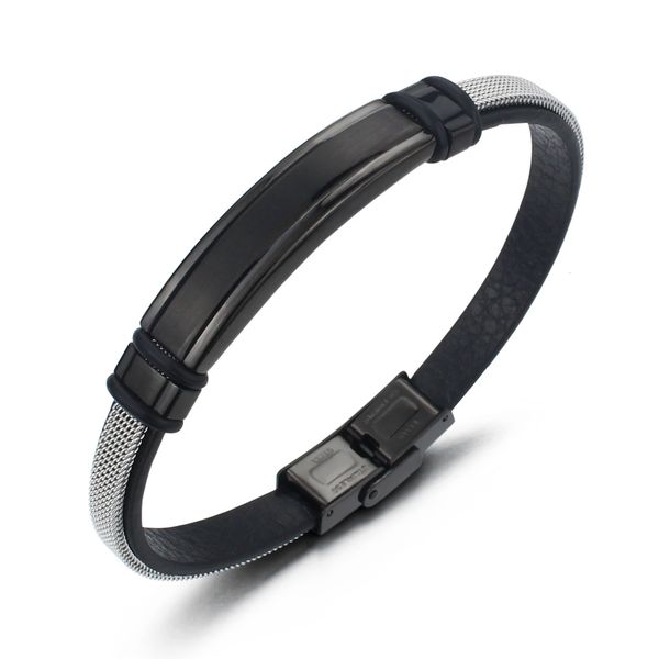 bangles bracelets titanium steel fashion mesh belt men's bracelet student personality trend leather hand rope accessories, Black
bangles bracelets titanium steel fashion mesh belt men's bracelet student personality trend leather hand rope accessories, Black