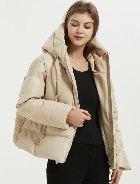 women's leather & faux parkas women thicken cotton jacket 2021 winter warm casual imitation womens jackets, Black
women's leather & faux parkas women thicken cotton jacket 2021 winter warm casual imitation womens jackets, Black