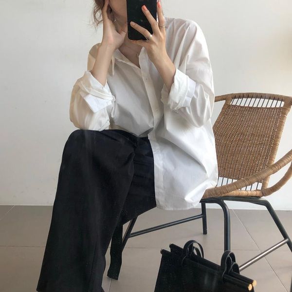 women's blouses & shirts hzirip white oversize office lady loose minimalist solid brief chic korean stylish lapel ol arrival all match
women's blouses & shirts hzirip white oversize office lady loose minimalist solid brief chic korean stylish lapel ol arrival all match