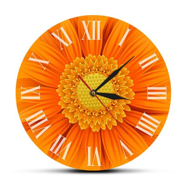 wall clocks gerber deorative clock with roman numerals nature close-up of beautiful orange daisy flower wreath art modern watch
wall clocks gerber deorative clock with roman numerals nature close-up of beautiful orange daisy flower wreath art modern watch