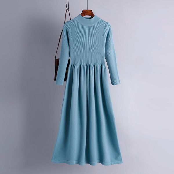 women long knitted dress autumn winter elegant solid long sleeve a-line dress korean style fashion casual sweater dress, Black;gray
women long knitted dress autumn winter elegant solid long sleeve a-line dress korean style fashion casual sweater dress, Black;gray