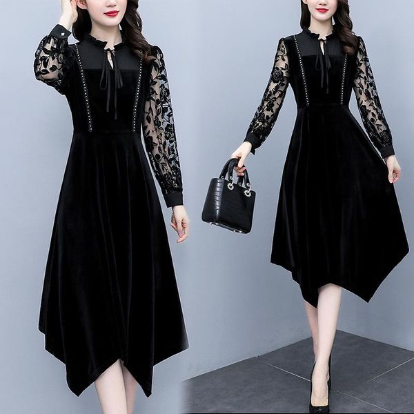 casual dresses coigarsam women dress autumn 2021 brief office lady long sleeve patchwork solid mesh o-neck high waist black, Black;gray
casual dresses coigarsam women dress autumn 2021 brief office lady long sleeve patchwork solid mesh o-neck high waist black, Black;gray