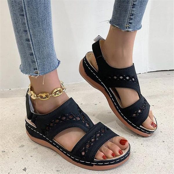 sandals large size women platform summer fashion hollow women's shoes comfortable casual slides sandalias, Black
sandals large size women platform summer fashion hollow women's shoes comfortable casual slides sandalias, Black