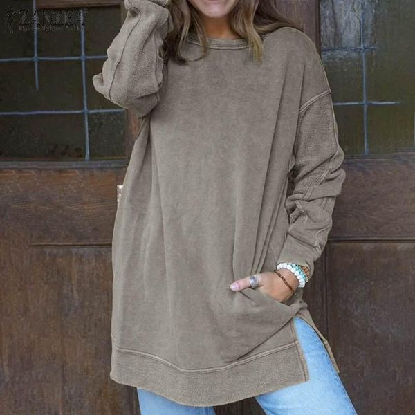 zanzea women's sweatshirts 2021 autumn fashion ladies pockets pullovers warm pockets casual long sleeve o-neck streetwears 5xl, Black
zanzea women's sweatshirts 2021 autumn fashion ladies pockets pullovers warm pockets casual long sleeve o-neck streetwears 5xl, Black