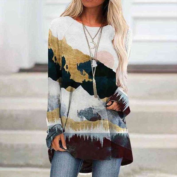 landscape print aesthetic 3d oversized women blouse fashion o-neck long sleeves shirt causal loose camisetas plus size 3xl, White
landscape print aesthetic 3d oversized women blouse fashion o-neck long sleeves shirt causal loose camisetas plus size 3xl, White